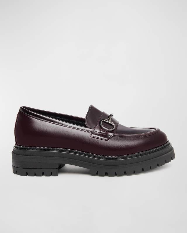 Leather Bit Strap Loafers